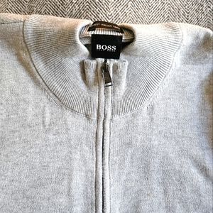 HUGO BOSS Men's Athleisure Zip Up, Size Large